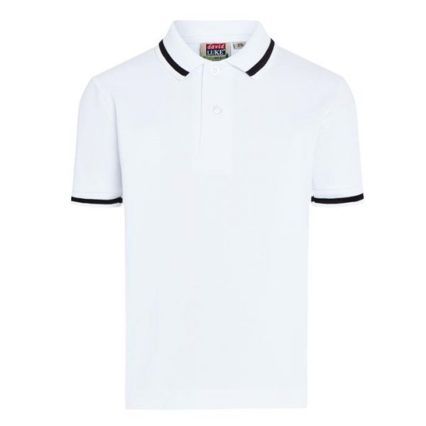 David Luke Eco Stripe Trim Pique Poloshirt