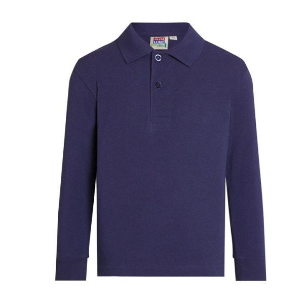 David Luke Eco Long Sleeve Pique Polo Shirt
