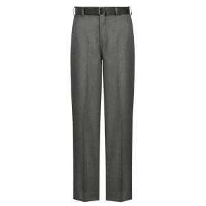 David Luke Senior Flat Front Trousers (Sturdy) - Charcoal, 34R