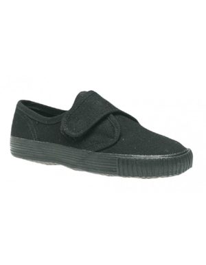 DEK Junior Velcro Fatening Black Plimsolls