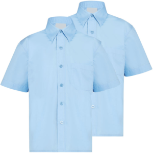 Twin Pack Boys Short Sleeve Shirts Blue
