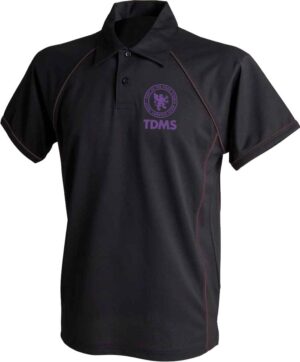 The De Montford School BTEC Black Sports Polo - M